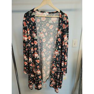 Lularoe Caroline Cardigan Sweater 3XL NWT Hearts and Flowers